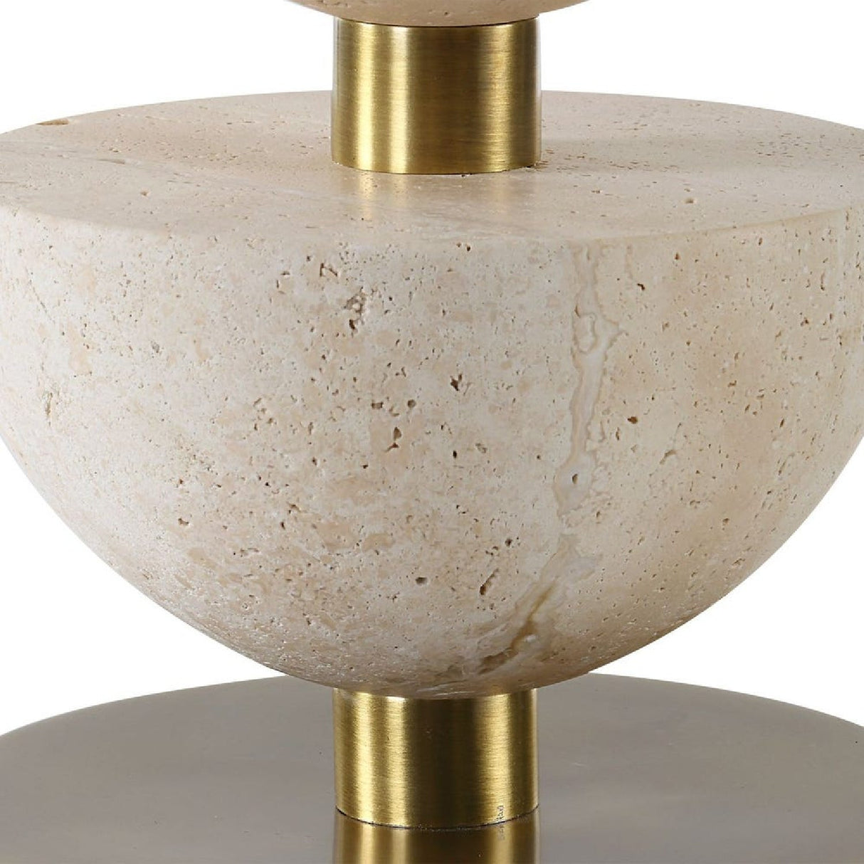 Stacked Travertine Table Lamp by Uttermost Hemisphere, alternate view 5