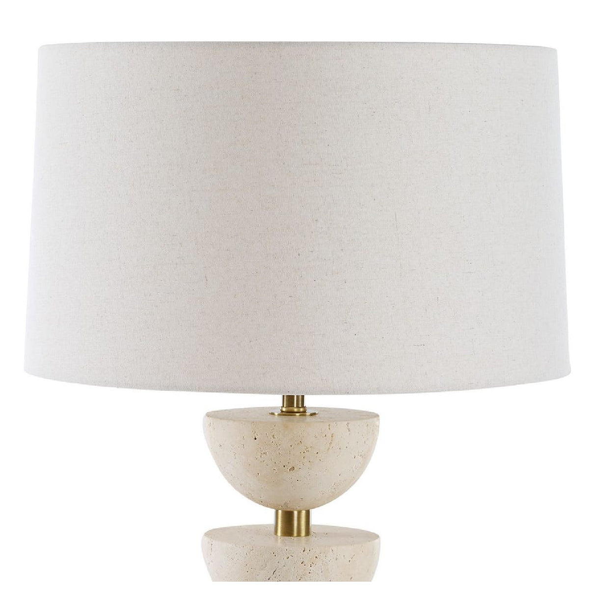 Stacked Travertine Table Lamp | Oroa.com