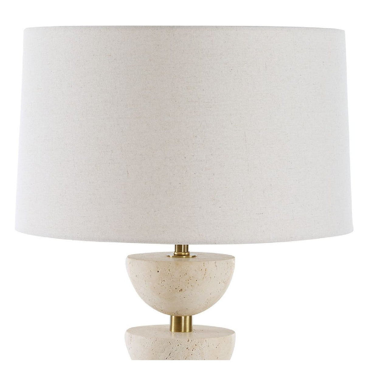 Stacked Travertine Table Lamp by Uttermost Hemisphere, alternate view 6