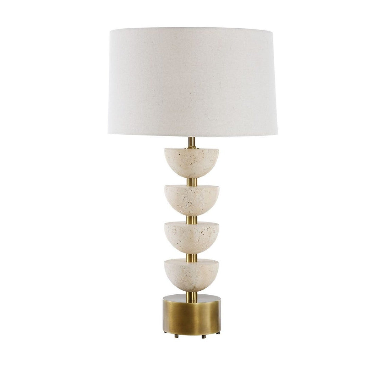 Stacked Travertine Table Lamp by Uttermost Hemisphere