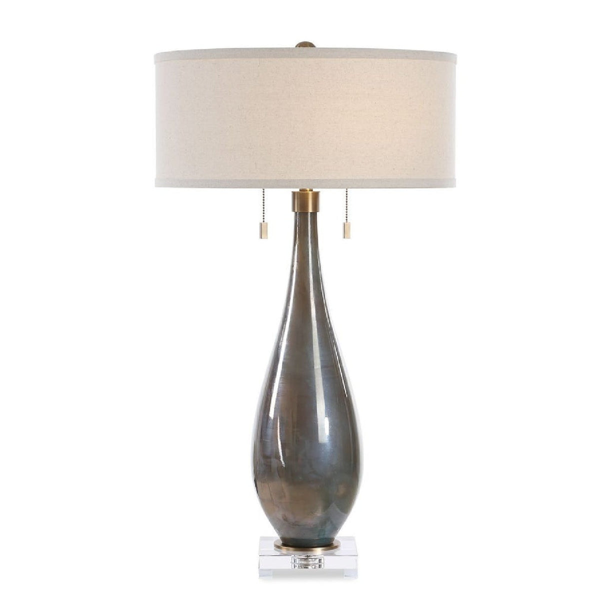 Glass Base Linen Table Lamp | Uttermost Cardoni - www.oroa.com