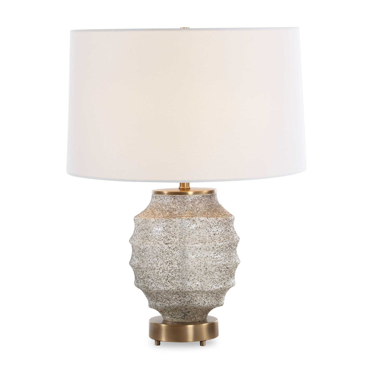 Brown Ribbed Glass Table Lamp by Uttermost Acosta