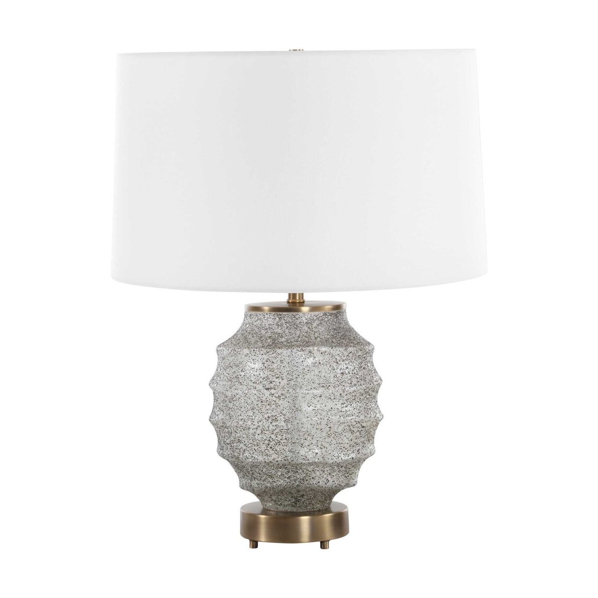 Brown Ribbed Glass Table Lamp by Uttermost Acosta, alternate view 3