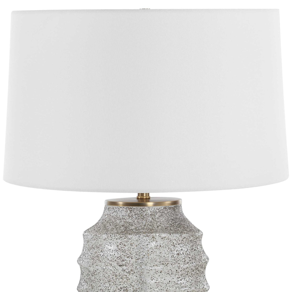 Brown Ribbed Glass Table Lamp by Uttermost Acosta, alternate view 4