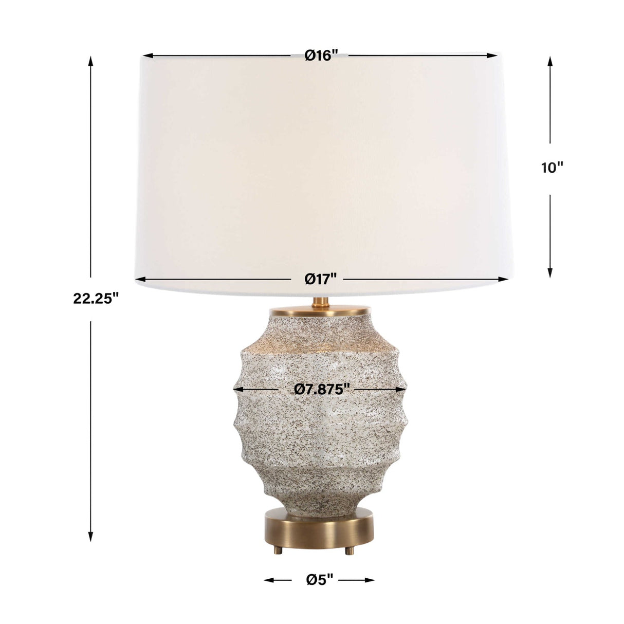 Brown Ribbed Glass Table Lamp by Uttermost Acosta, alternate view 8