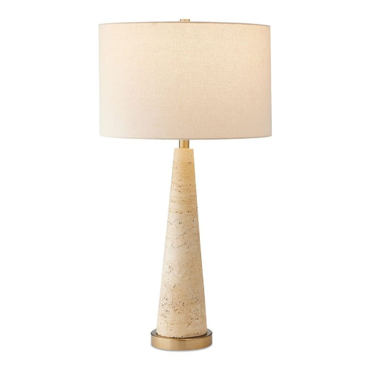 Modern European furniture - Tapered Beige Travertine Table Lamp by Uttermost Perkins - www.oroa.com