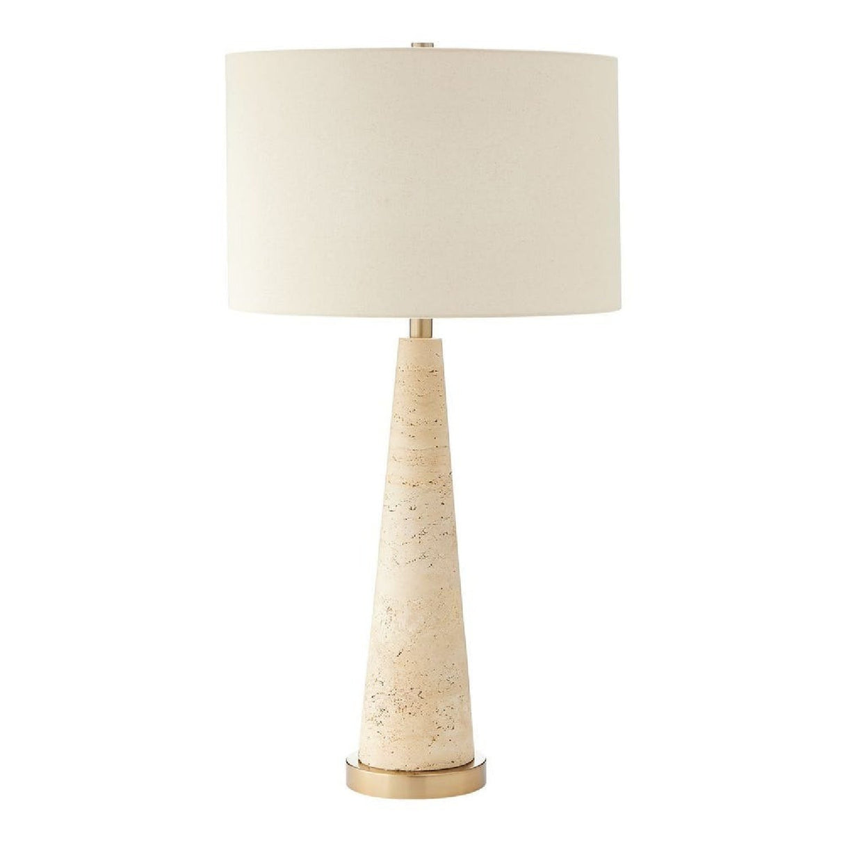 Modern European furniture - Tapered Beige Travertine Table Lamp by Uttermost Perkins - www.oroa.com