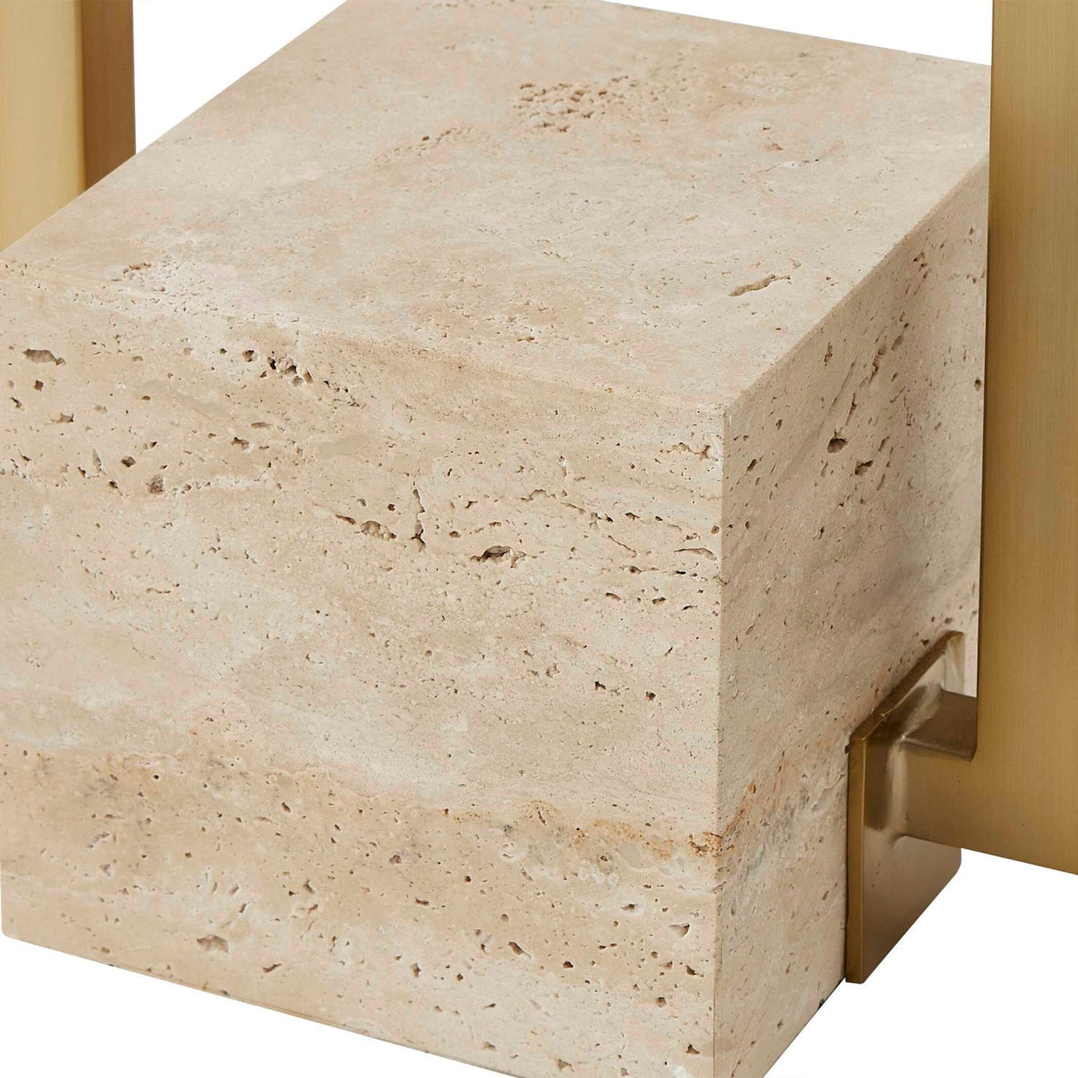 Modern European furniture - Gold Framed Travertine Table Lamp - www.oroa.com