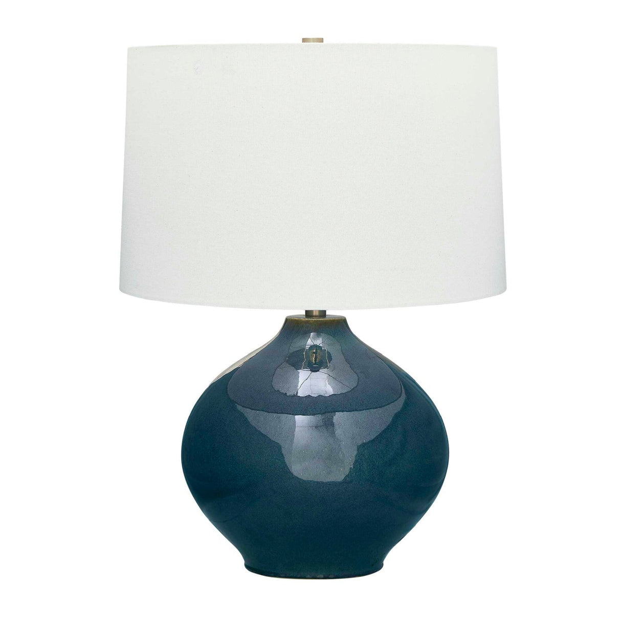 Modern European furniture - Mottled Blue Ceramic Table Lamp - www.oroa.com