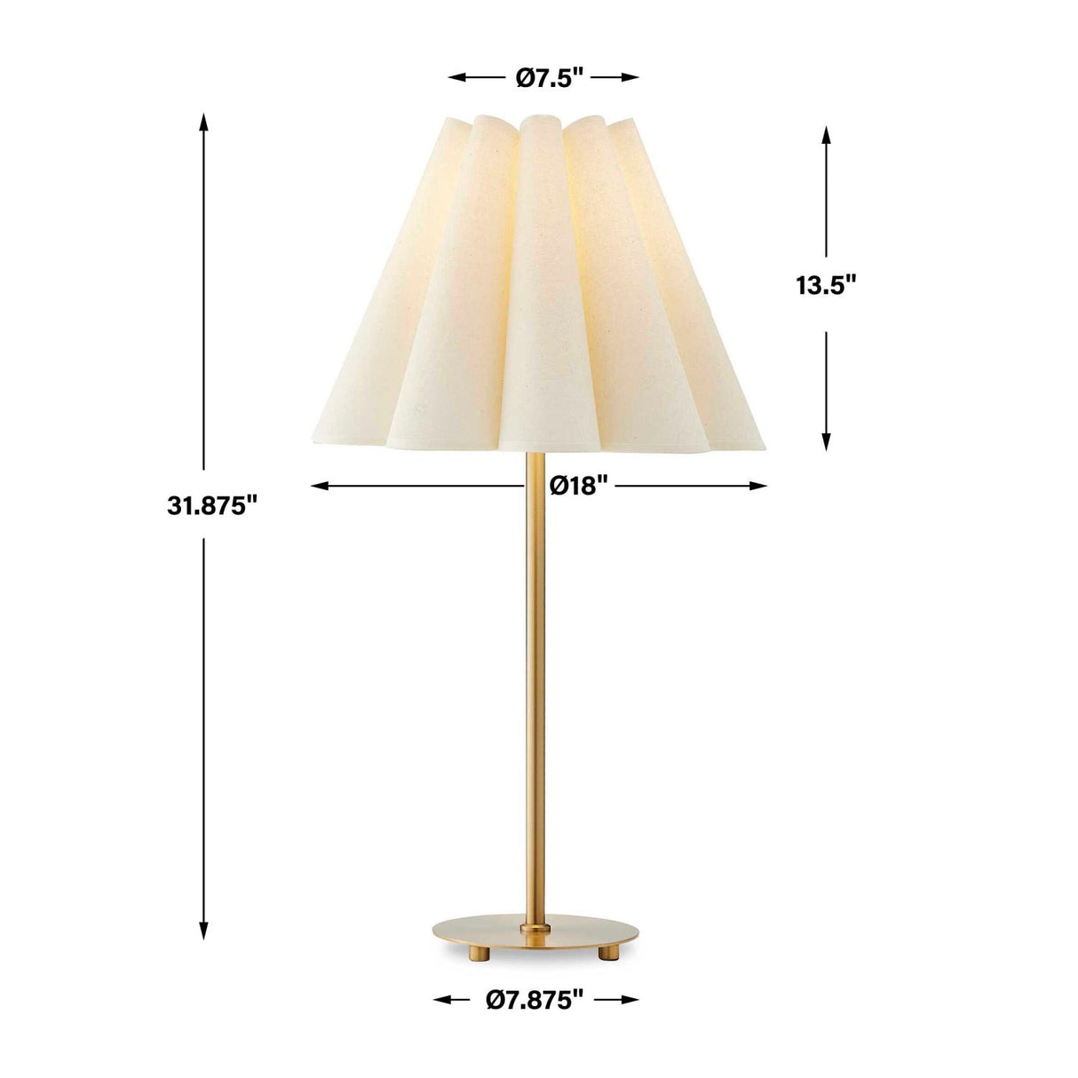 Modern European furniture - White Fluted Fabric Table Lamp - www.oroa.com