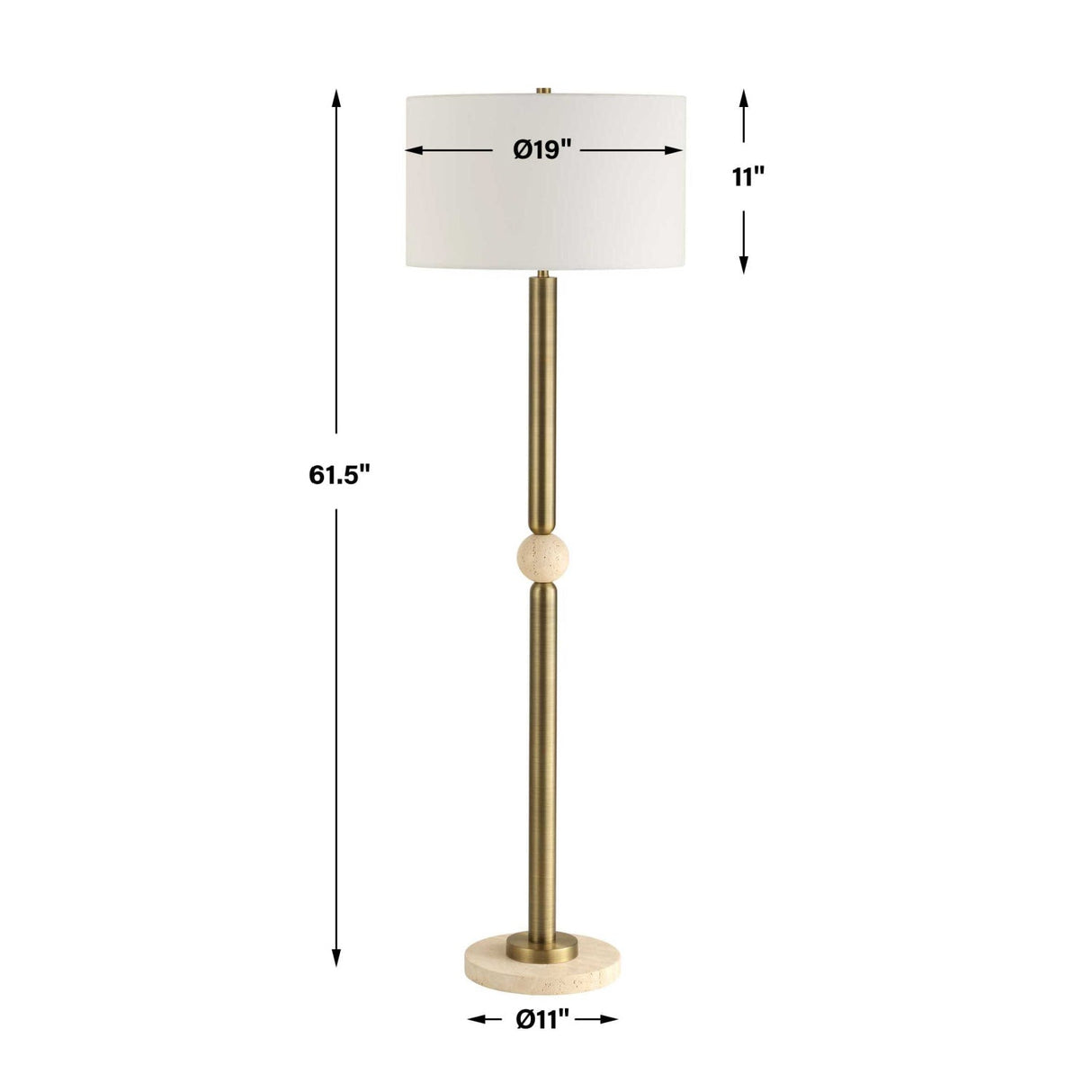 Modern European furniture - Gold Plated Steel Floor Lamp - www.oroa.com