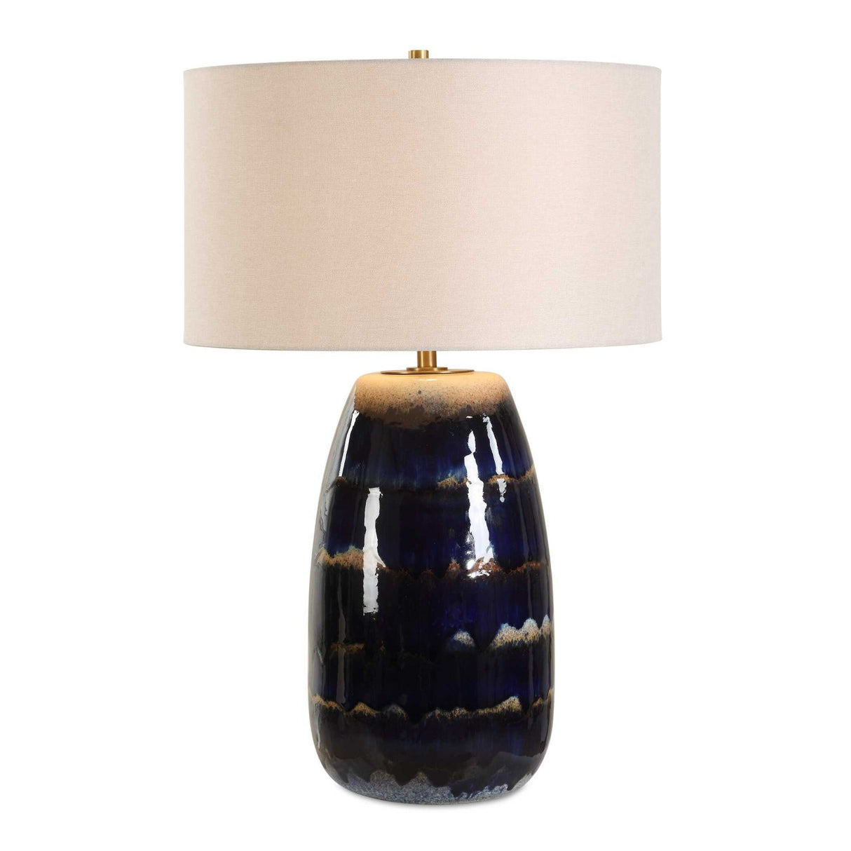 Blue Dripped Ceramic Table Lamp by Uttermost Orleans