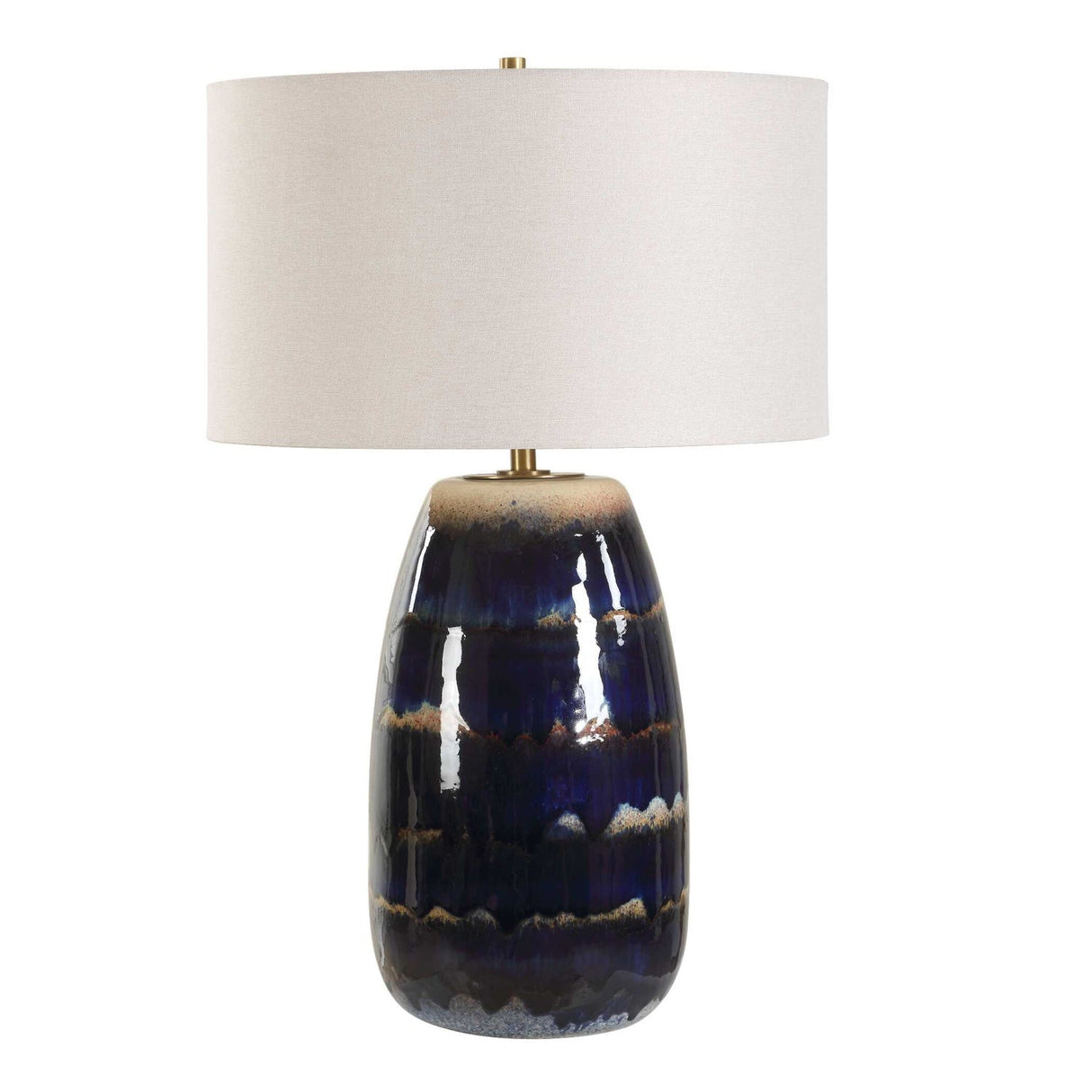 Blue Dripped Ceramic Table Lamp by Uttermost Orleans, alternate view 3