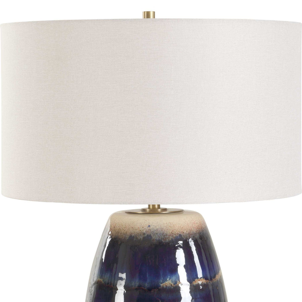 Blue Dripped Ceramic Table Lamp by Uttermost Orleans, alternate view 4