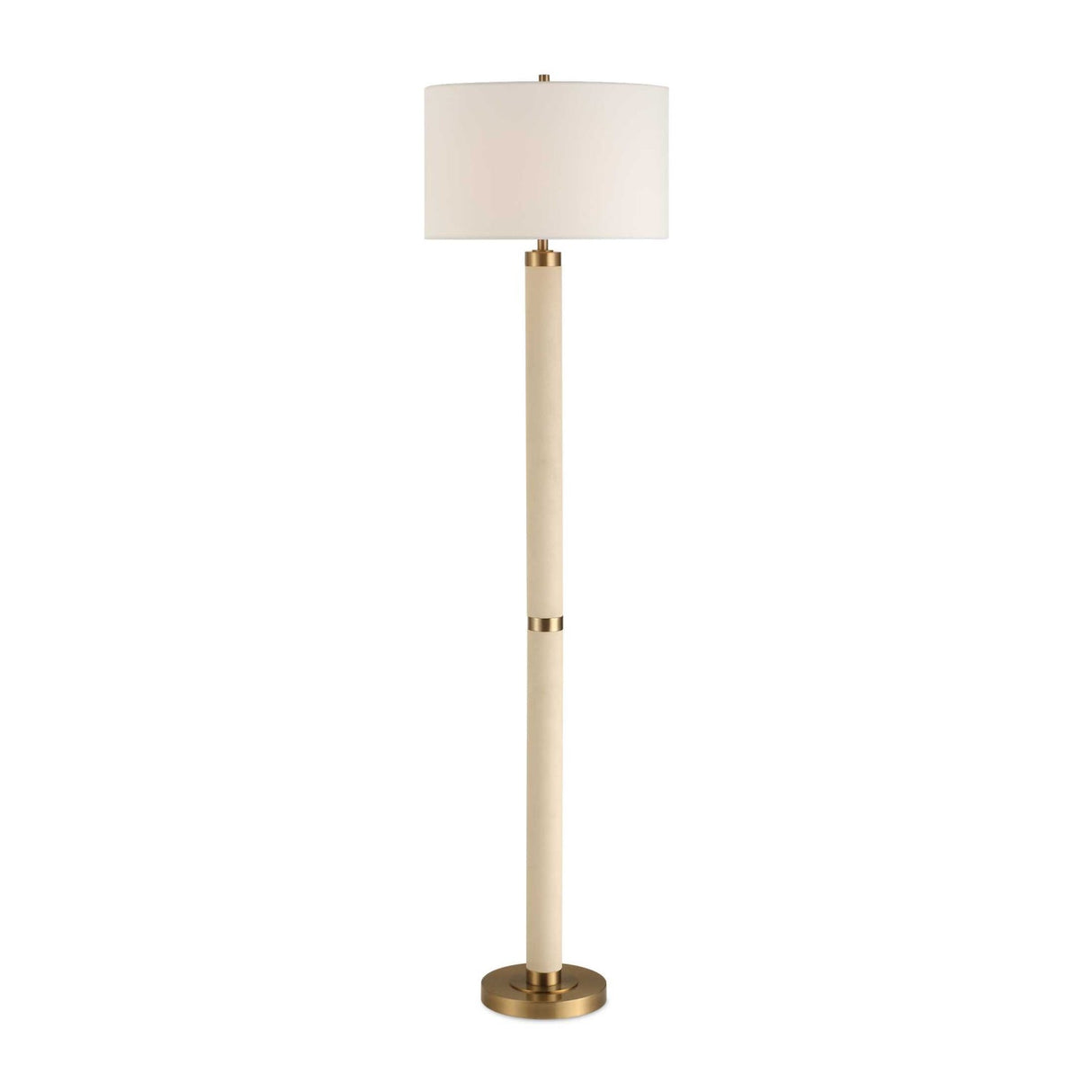 Modern European furniture - White Shagreen Look Floor Lamp - www.oroa.com