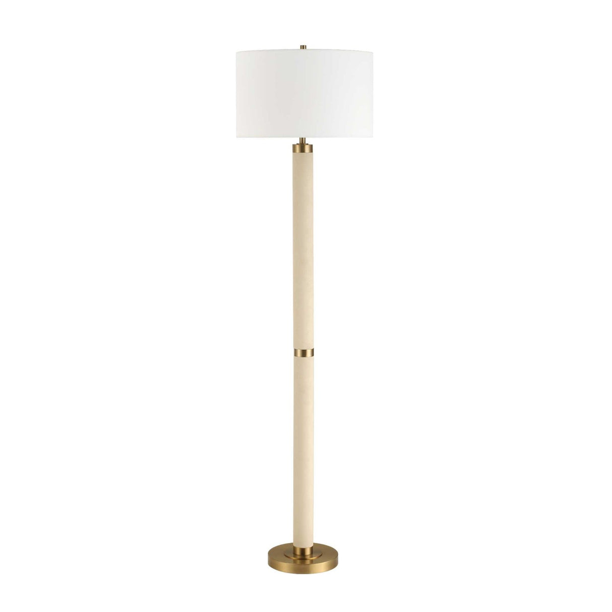 Modern European furniture - White Shagreen Look Floor Lamp - www.oroa.com
