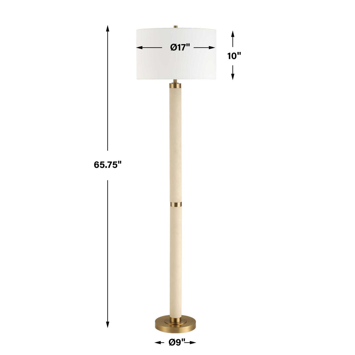 Modern European furniture - White Shagreen Look Floor Lamp - www.oroa.com
