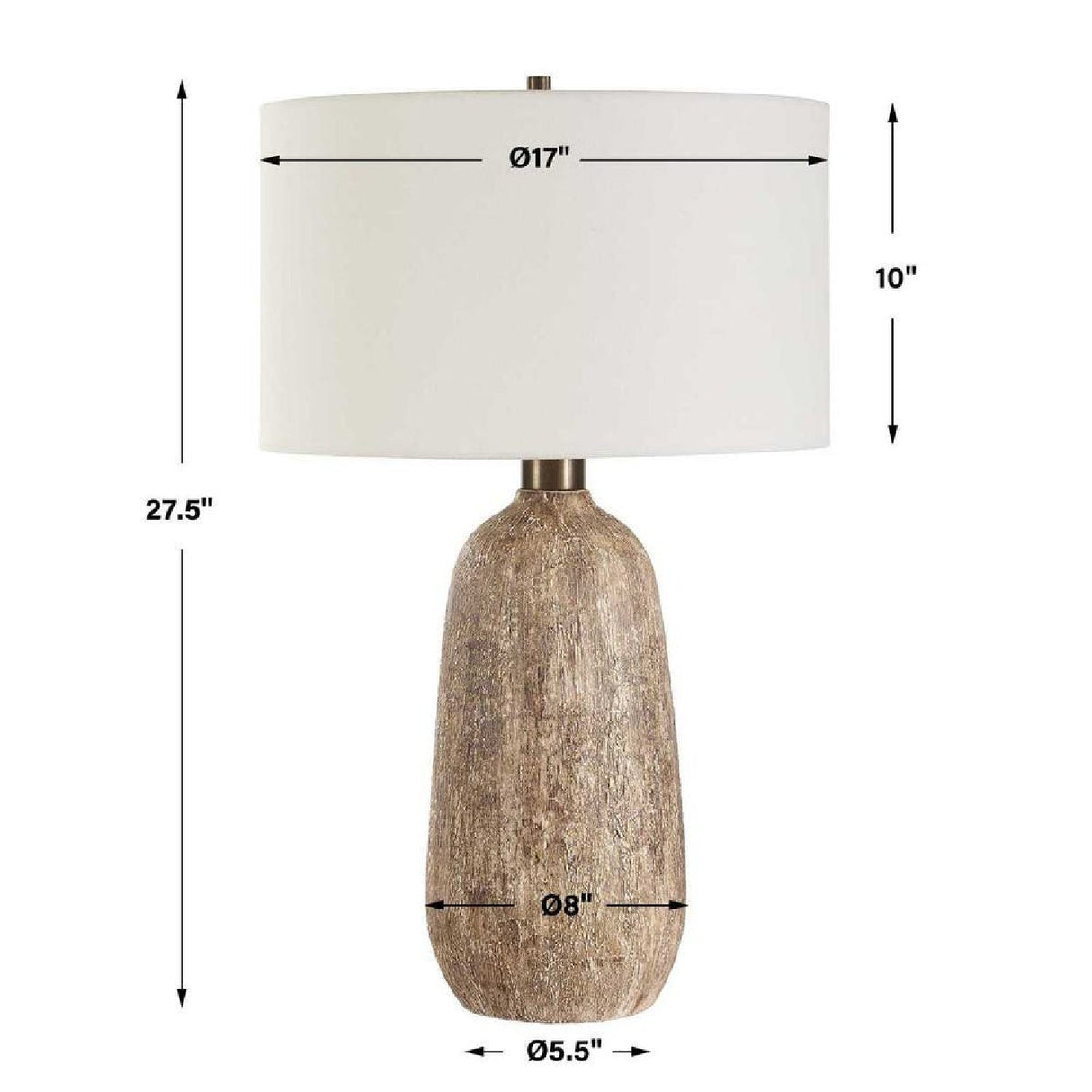 Modern European furniture - Brown Textured Ceramic Table Lamp by Uttermost Napier - www.oroa.com