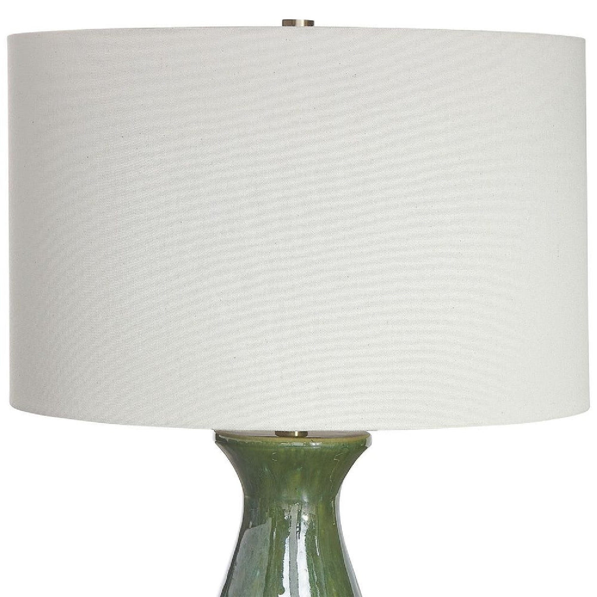 Modern European furniture - Glossy Green Ceramic Table Lamp by Uttermost Colestin - www.oroa.com