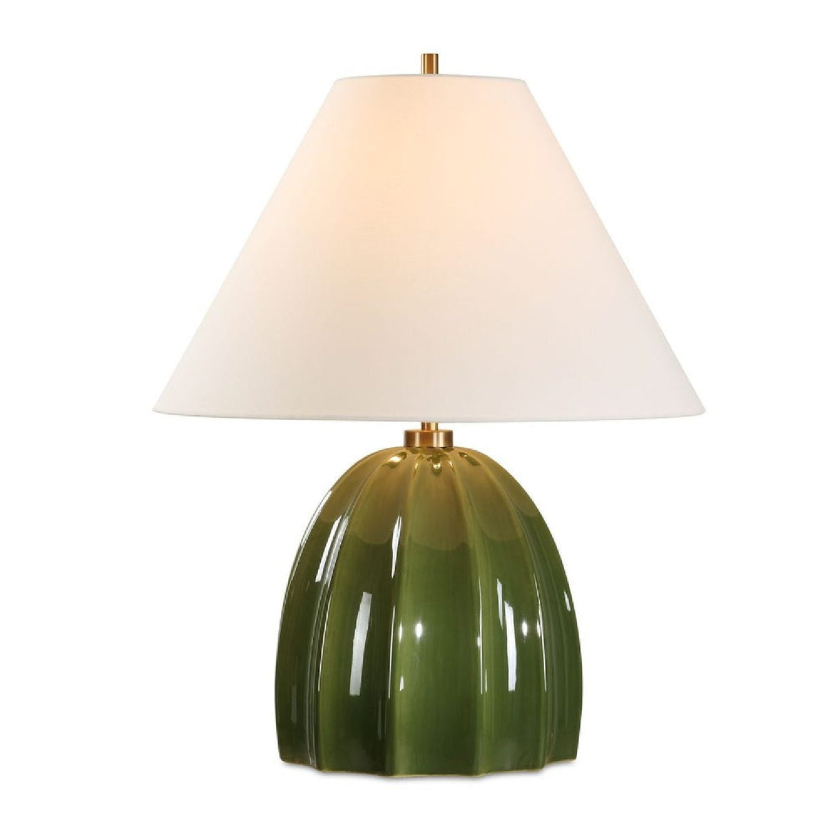 Modern European furniture - Channeled Green Ceramic Table Lamp by Uttermost Renna - www.oroa.com