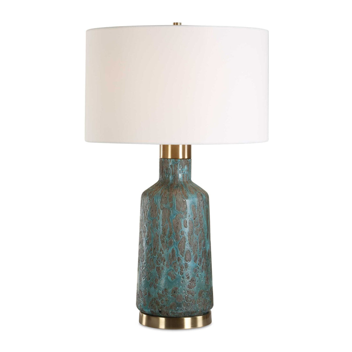Crackled Teal Glass Table Lamp by Uttermost Dauphine