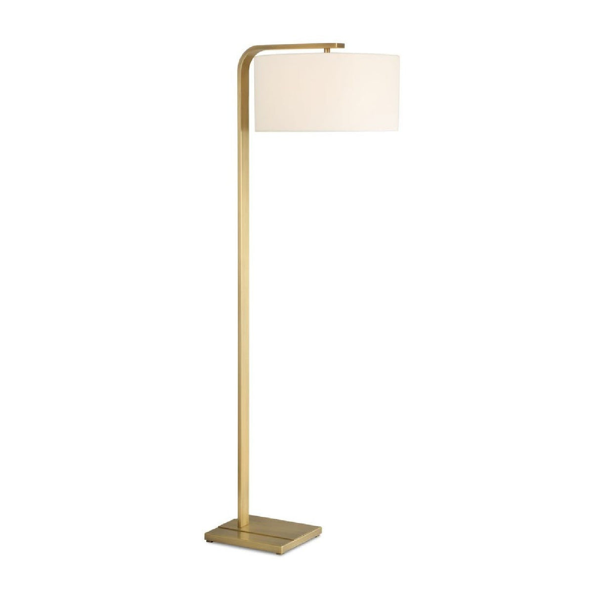 Curved Antique Brass Floor Lamp | Uttermost Laight