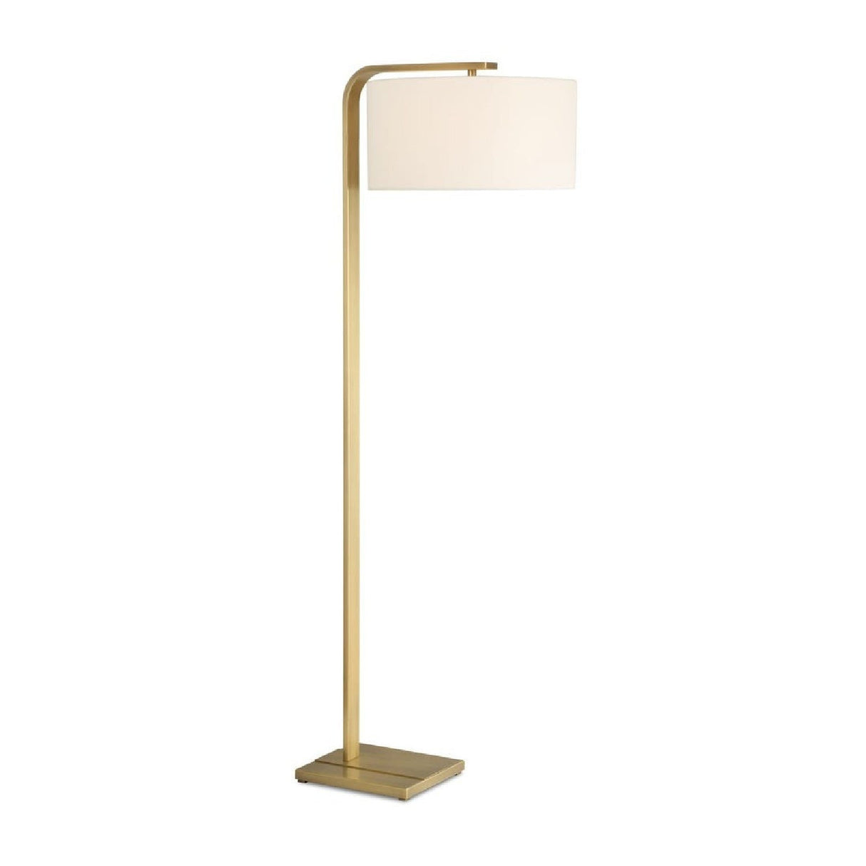 Curved Antique Brass Floor Lamp by Uttermost Laight