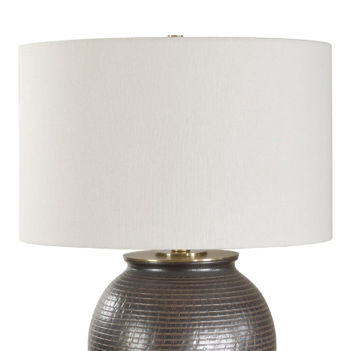 Modern European furniture - Ribbed Bronze Ceramic Table Lamp by Uttermost Hawkins - www.oroa.com