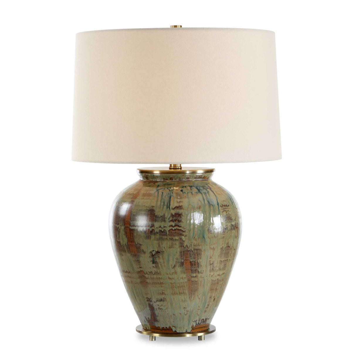 Modern European furniture - Earth-Toned Ceramic Table Lamp - www.oroa.com
