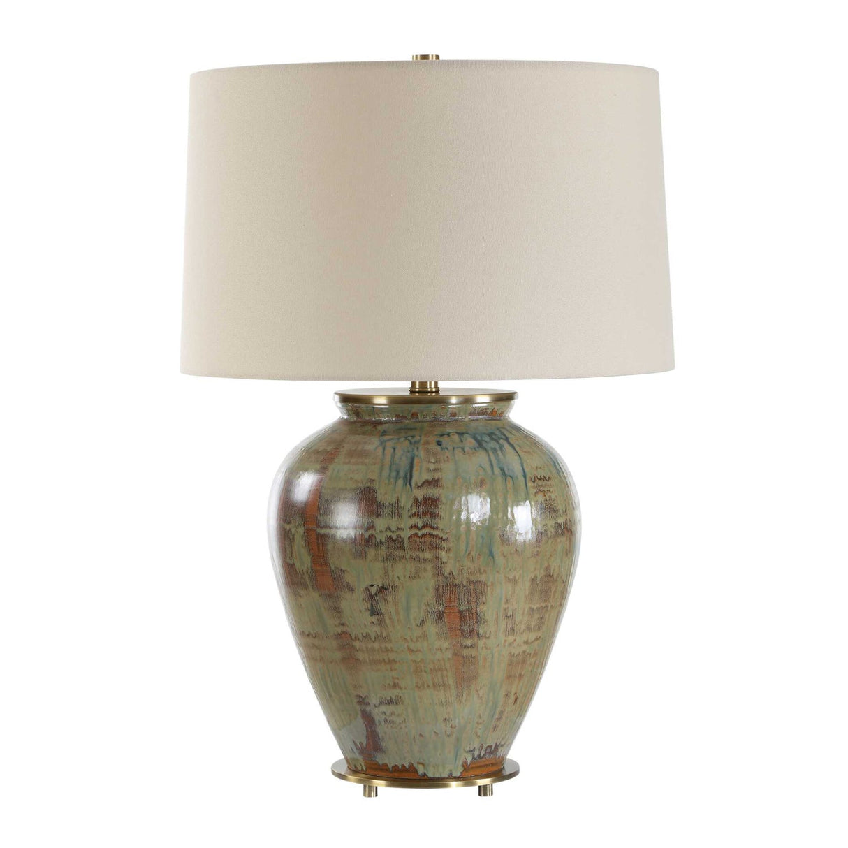 Modern European furniture - Earth-Toned Ceramic Table Lamp - www.oroa.com
