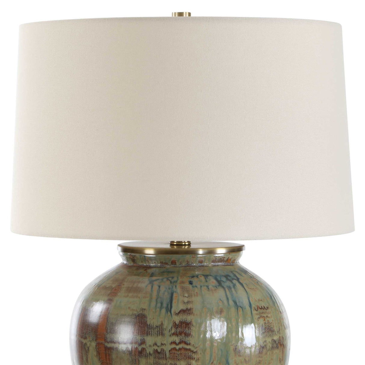 Modern European furniture - Earth-Toned Ceramic Table Lamp - www.oroa.com
