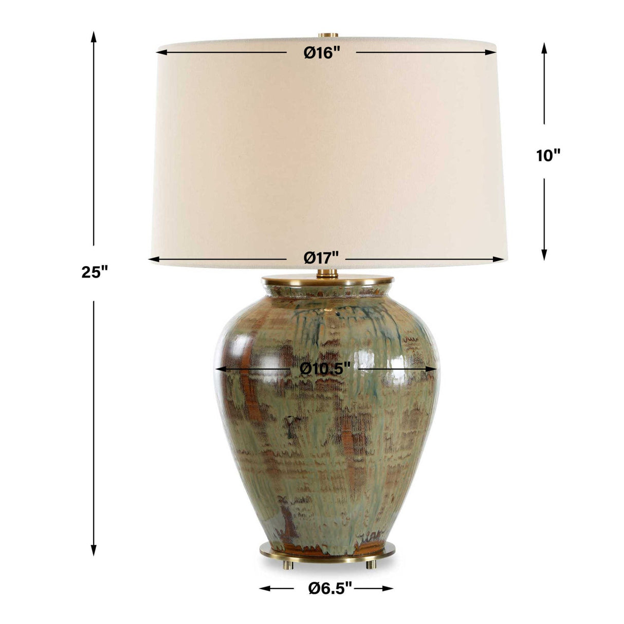 Modern European furniture - Earth-Toned Ceramic Table Lamp - www.oroa.com