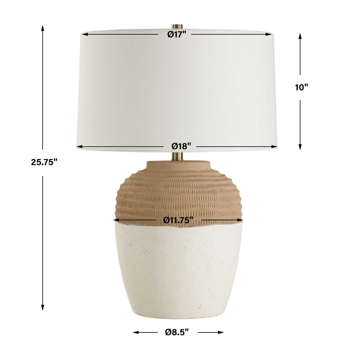 Modern European furniture - Ceramic Two-Toned Table Lamp - www.oroa.com