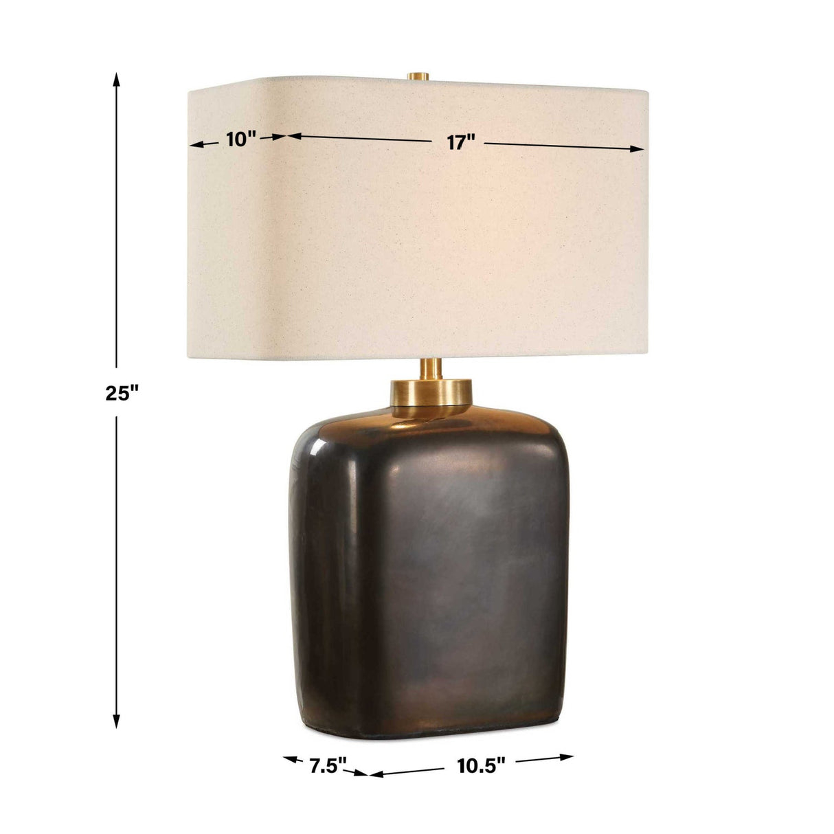 Bronze Ceramic Table Lamp by Uttermost Quentin, alternate view 11