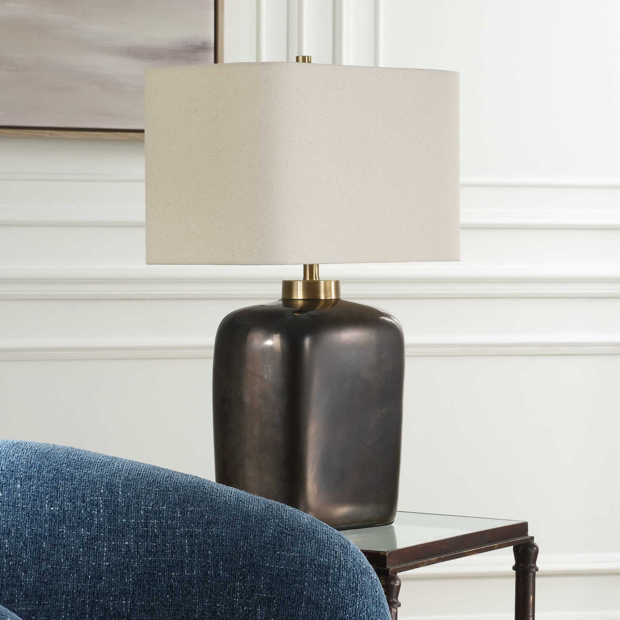 Bronze Ceramic Table Lamp by Uttermost Quentin, alternate view 9