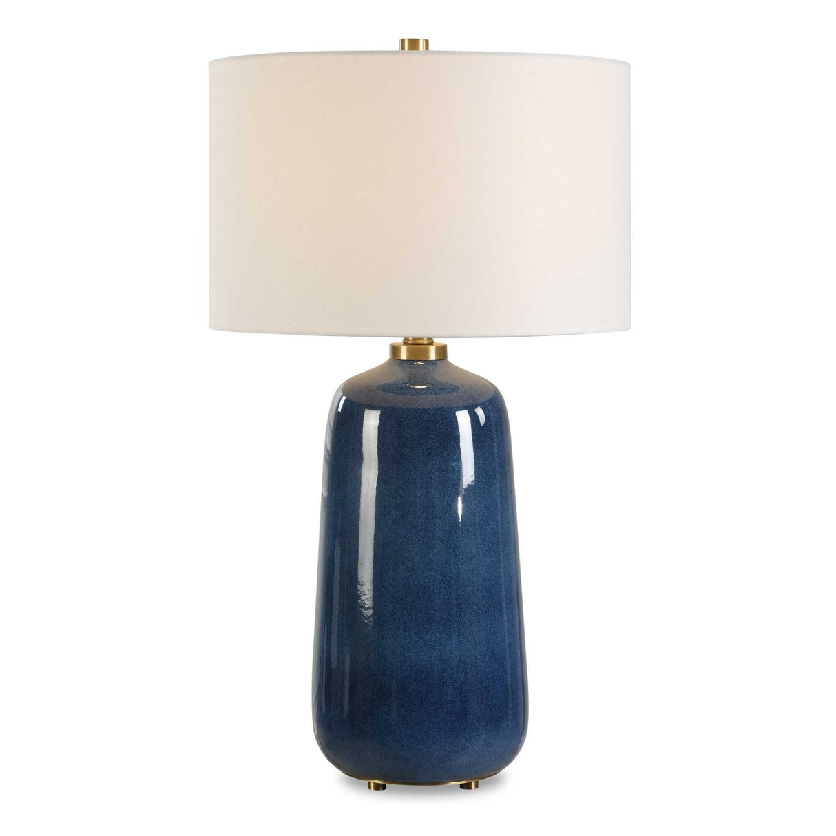 Modern European furniture - Blue Glazed Ceramic Table Lamp by Uttermost Brae - www.oroa.com