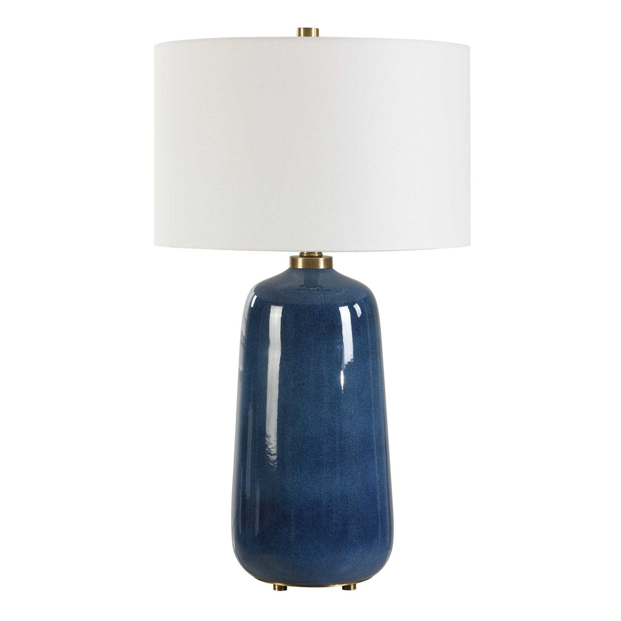 Modern European furniture - Blue Glazed Ceramic Table Lamp by Uttermost Brae - www.oroa.com
