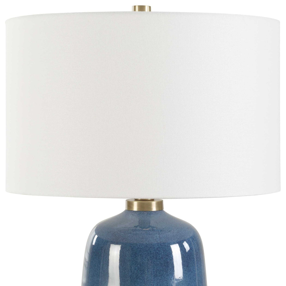 Modern European furniture - Blue Glazed Ceramic Table Lamp by Uttermost Brae - www.oroa.com