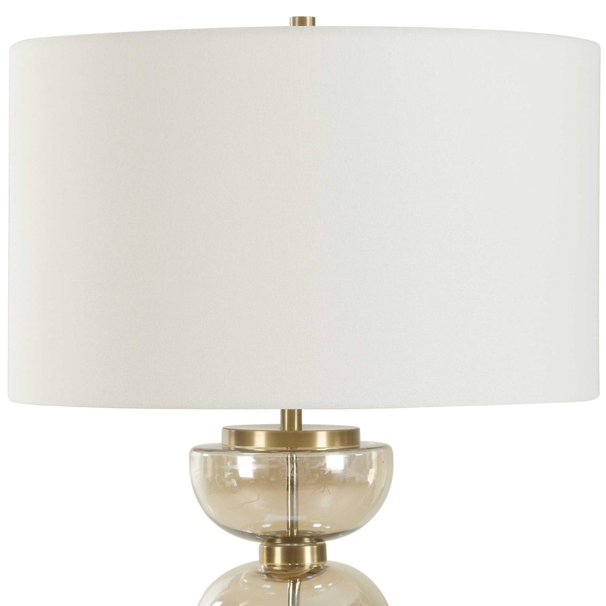 Modern European furniture - Stacked Amber Glass Table Lamp - www.oroa.com