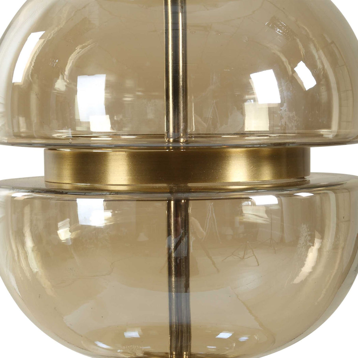 Modern European furniture - Stacked Amber Glass Table Lamp - www.oroa.com