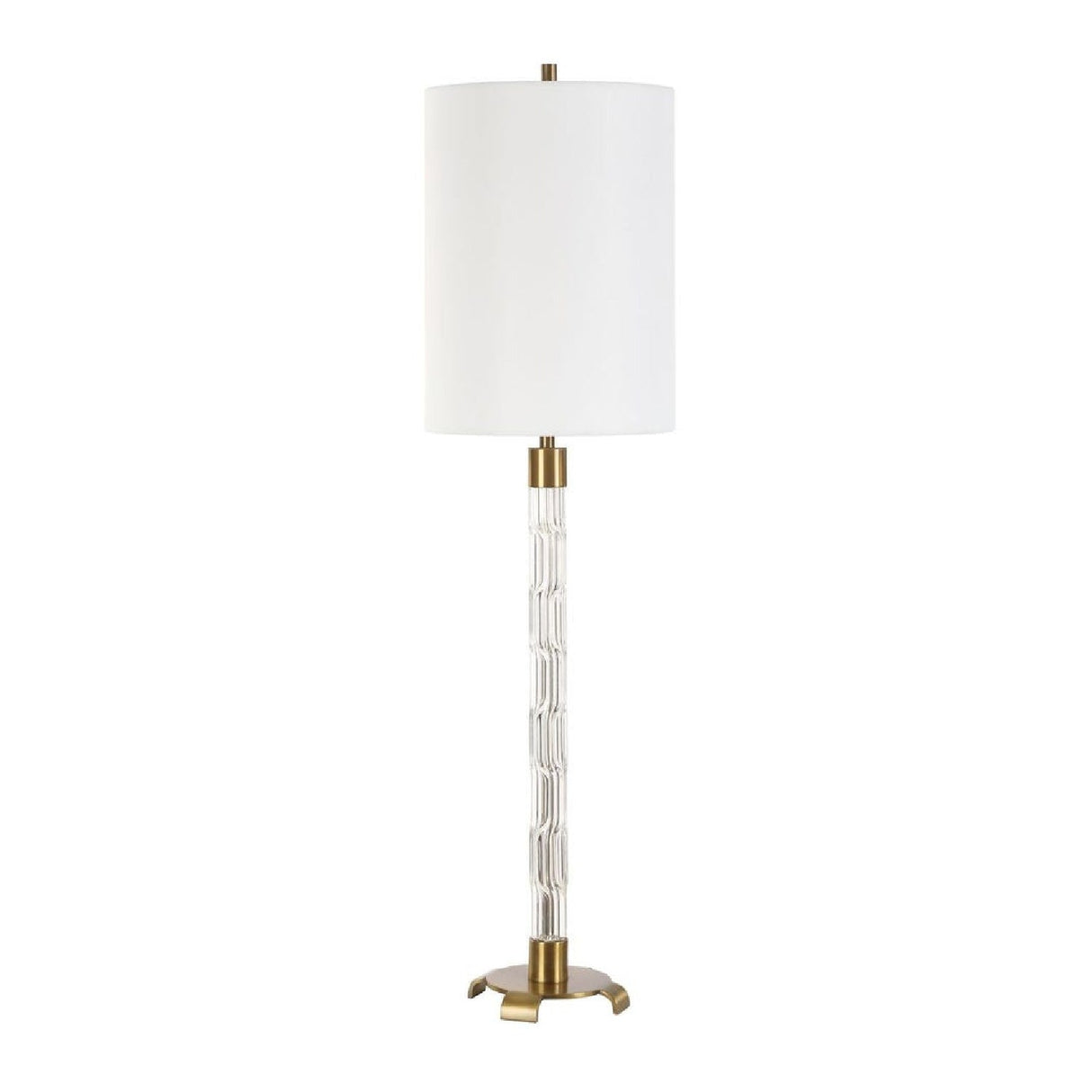 Embossed Crystal Column Buffet Lamp by Uttermost York