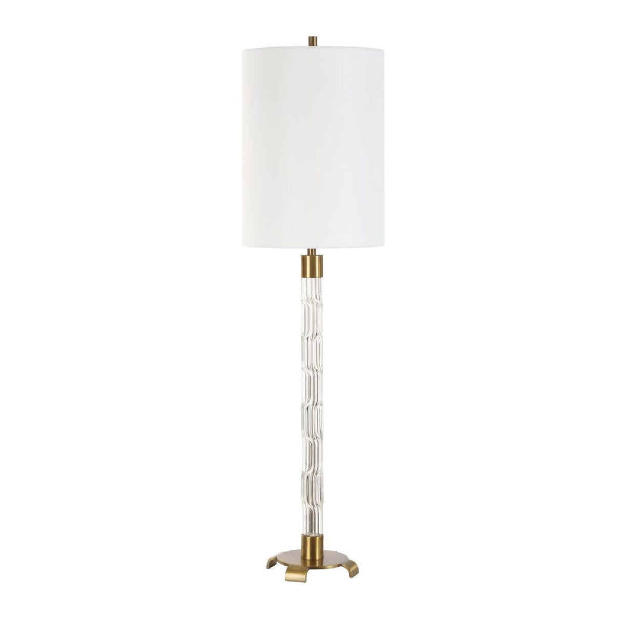Embossed Crystal Column Buffet Lamp | Uttermost York