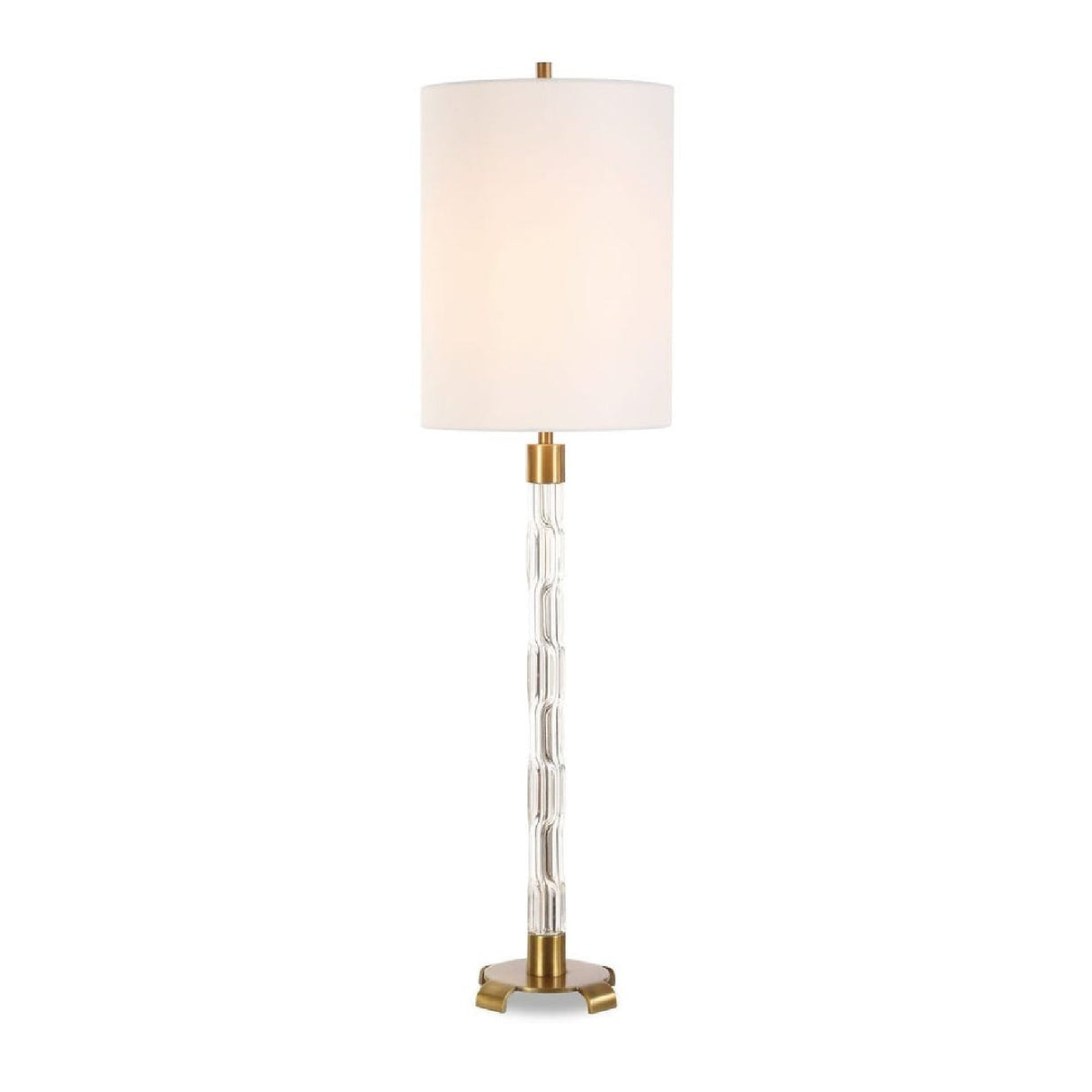 Embossed Crystal Column Buffet Lamp by Uttermost York, alternate view 4