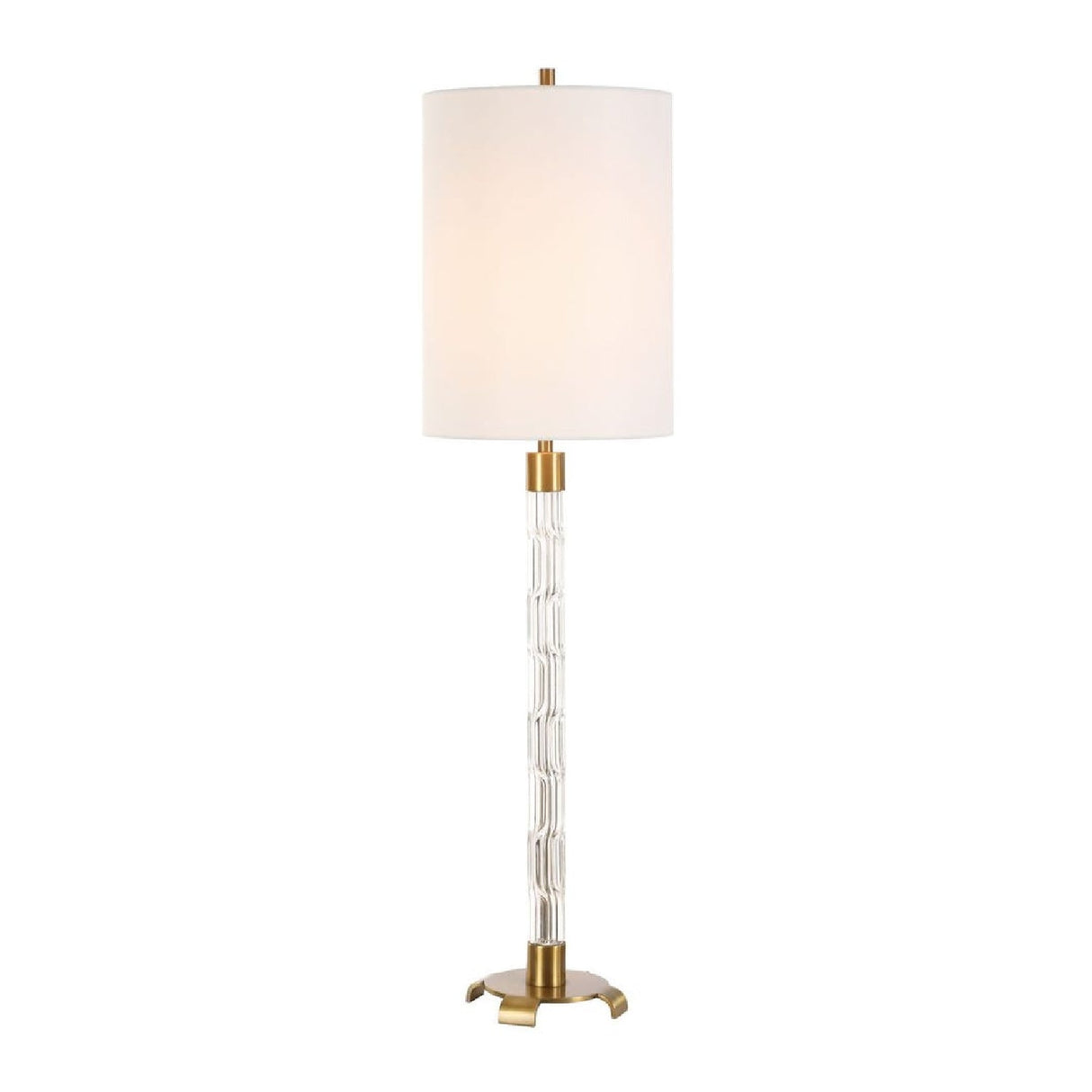 Embossed Crystal Column Buffet Lamp by Uttermost York, alternate view 3