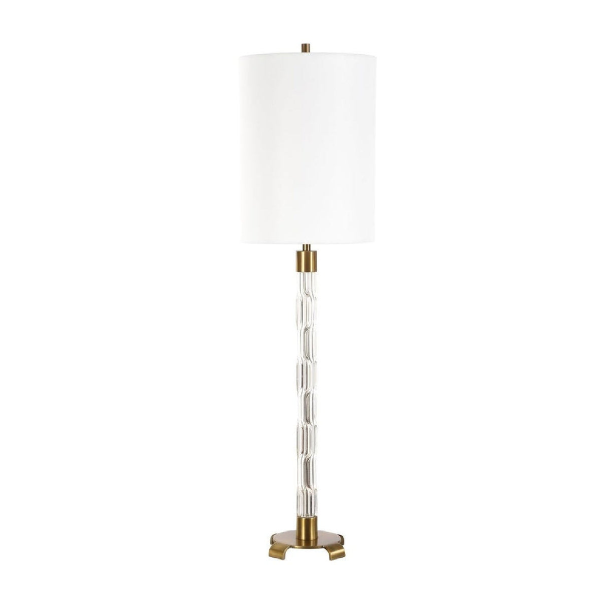 Embossed Crystal Column Buffet Lamp by Uttermost York, alternate view 5