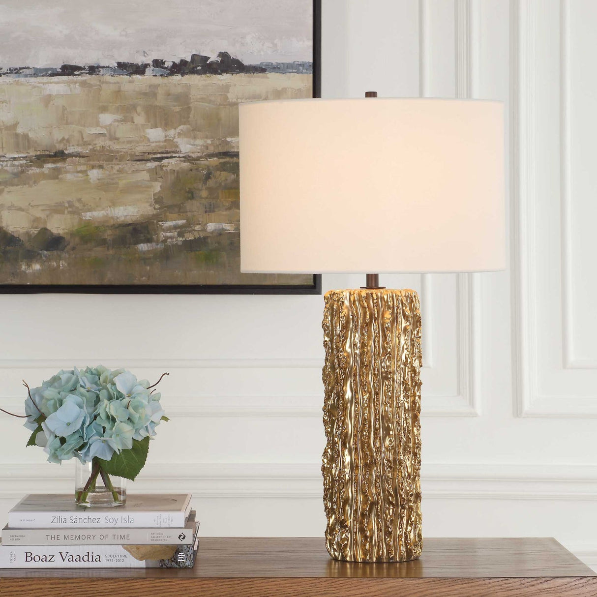 Jagged Metallic Gold Table Lamp by Uttermost Echo, alternate view 2