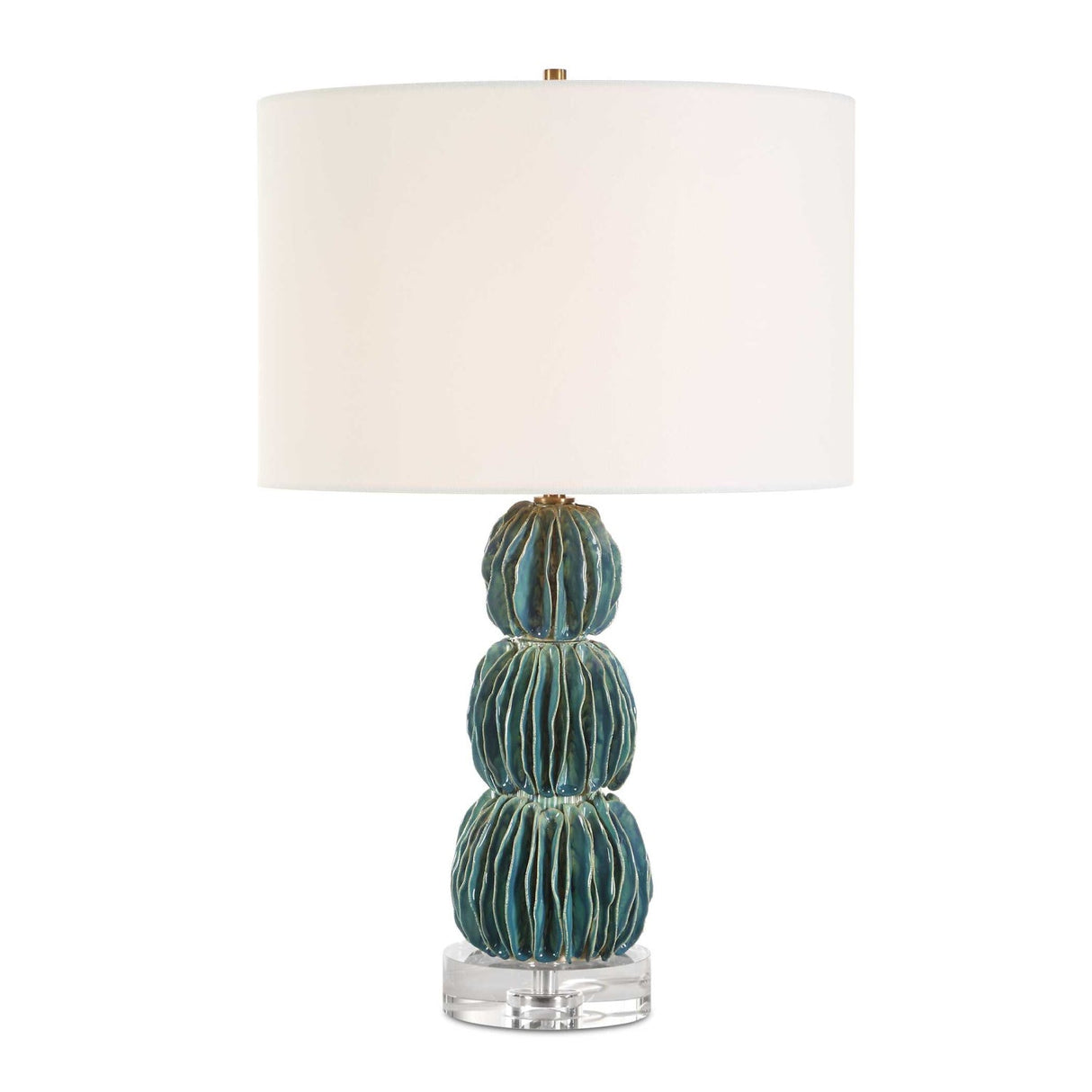 Stacked Teal Ceramic Table Lamp by Uttermost Bonaire
