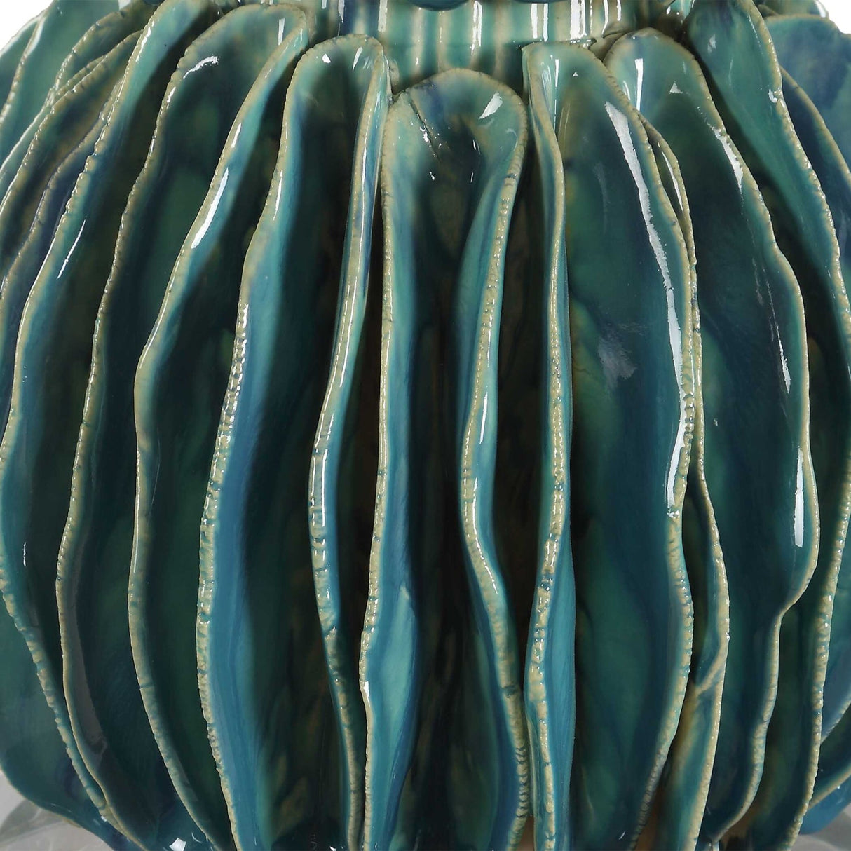 Stacked Teal Ceramic Table Lamp by Uttermost Bonaire, alternate view 5