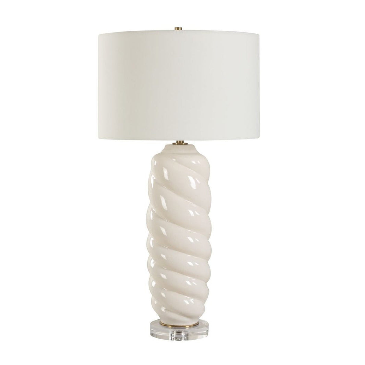White Swirl Ceramic Table Lamp | Uttermost Anneli
