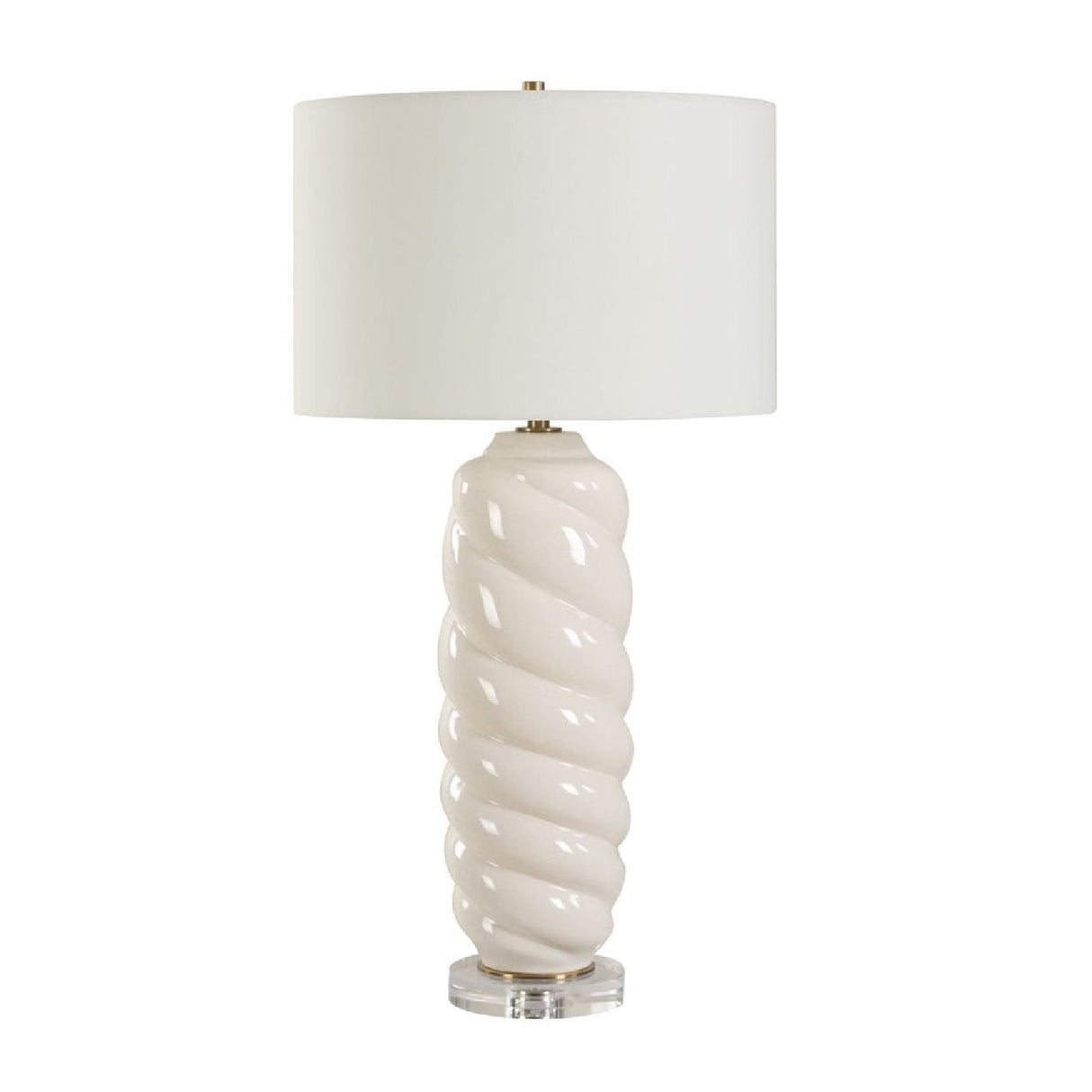 White Swirl Ceramic Table Lamp by Uttermost Anneli, alternate view 3